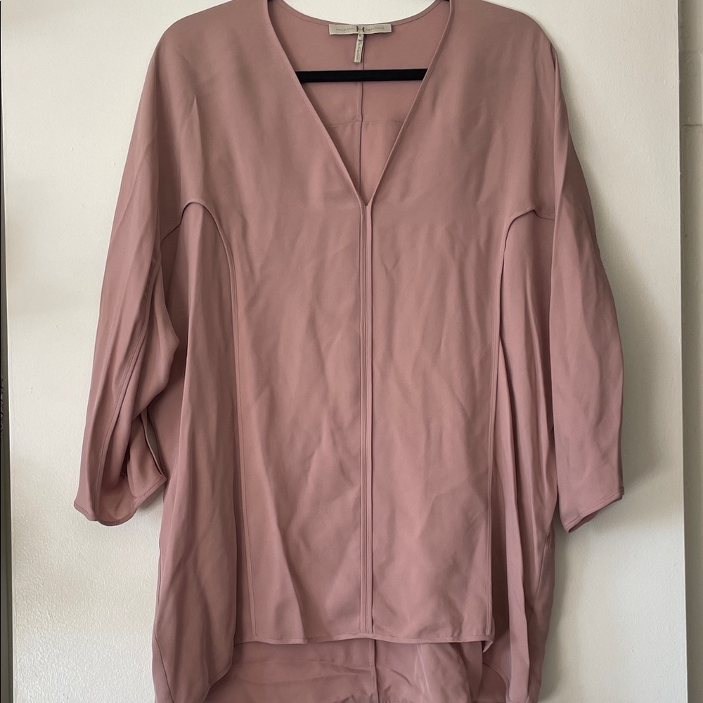 Halston Heritage|Mauve Silk Tunic Blouse|Medium|EUC